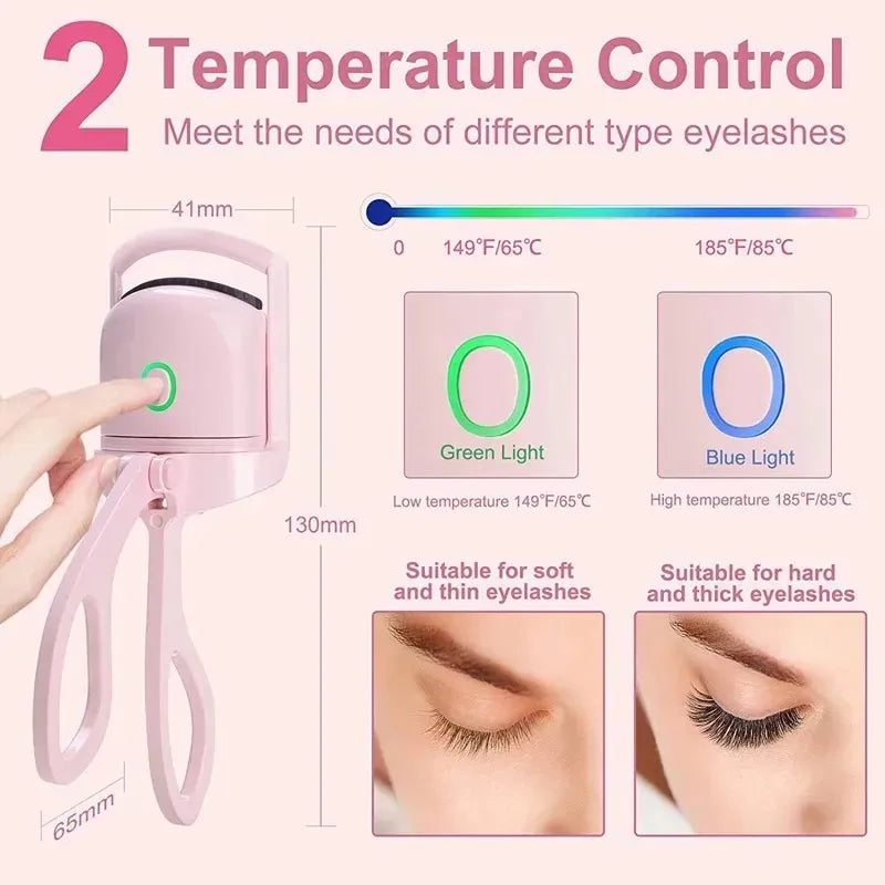 LuxCurls Electric Eyelash Curler Instant, Long-Lasting Dramatic Lift.