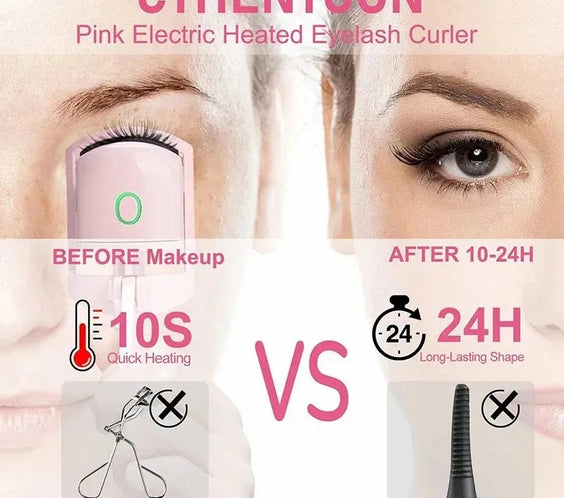 LuxCurls Electric Eyelash Curler Instant, Long-Lasting Dramatic Lift.