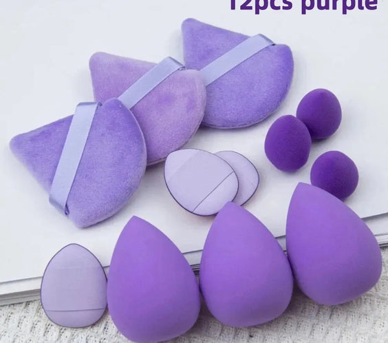 Luxury Purple Beauty Blender Collection	Multi-Shape Set for Perfect Contouring.